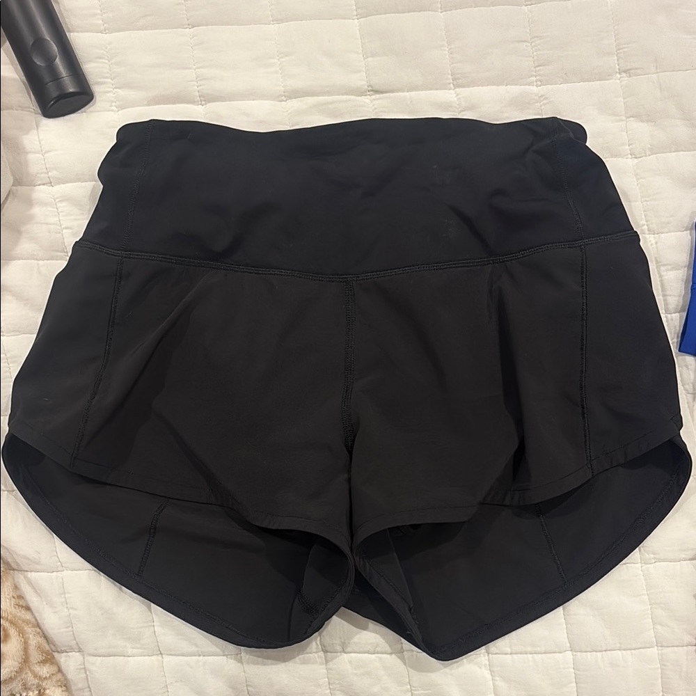 Lululemon Athletica Black Athletic Shorts High Waisted Speed up